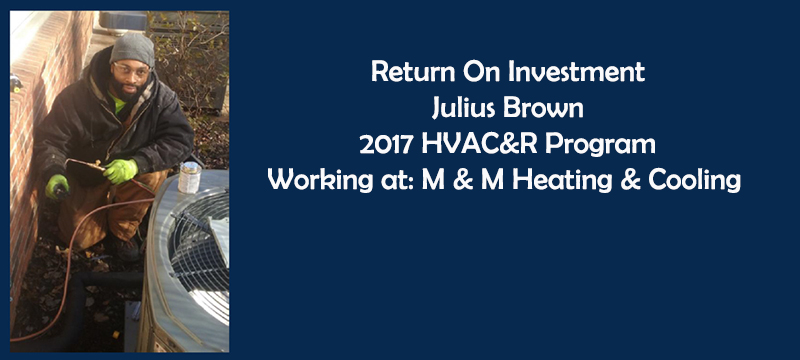 HVAC/R graduate Julius Brown