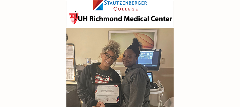 Brecksville Campus presented UH Richmond Medical Center with a certificate of appreciation