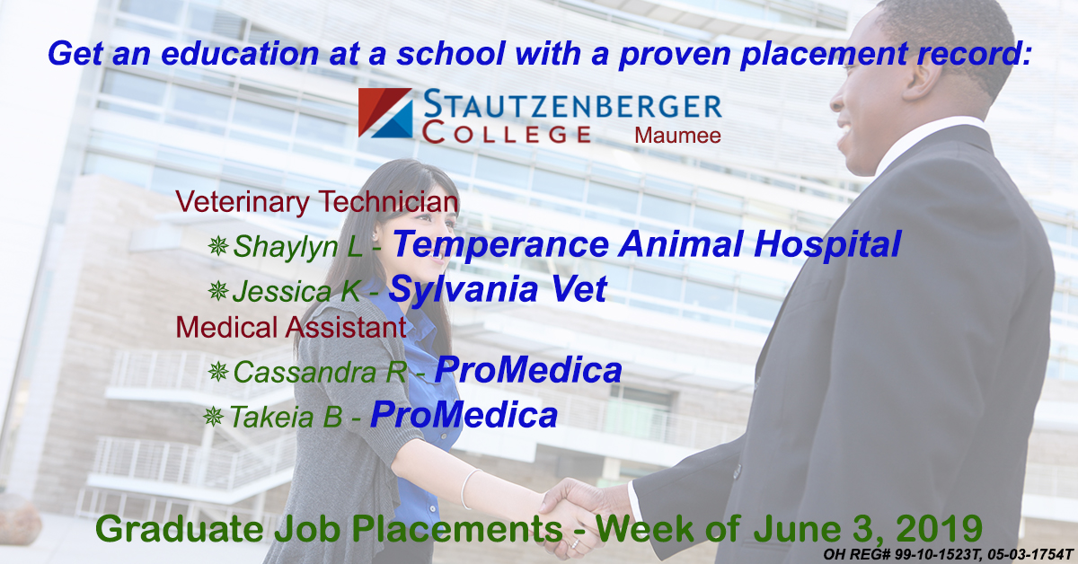  Job Placements as Veterinary Technician and Medical Assistant