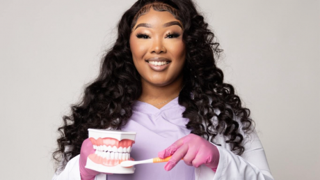 masie great photo in scrubs dental prop